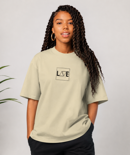 T-shirt Oversize │ LOVE Beige